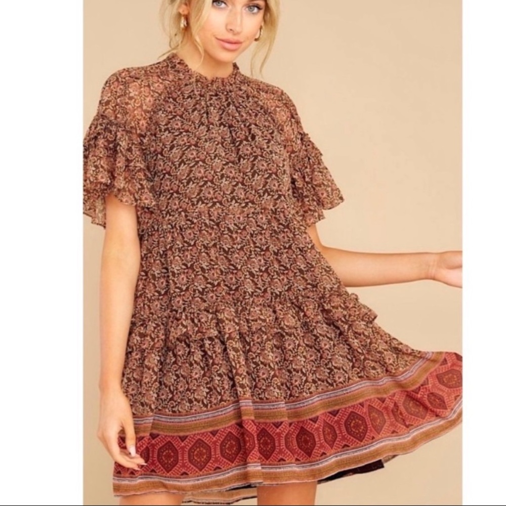 NWOT Red Dress Boutique Ruffle Tiered Baby Doll Dress
